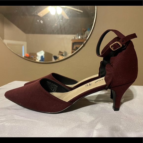 Shoes Burgundy Kitten Heels Poshmark